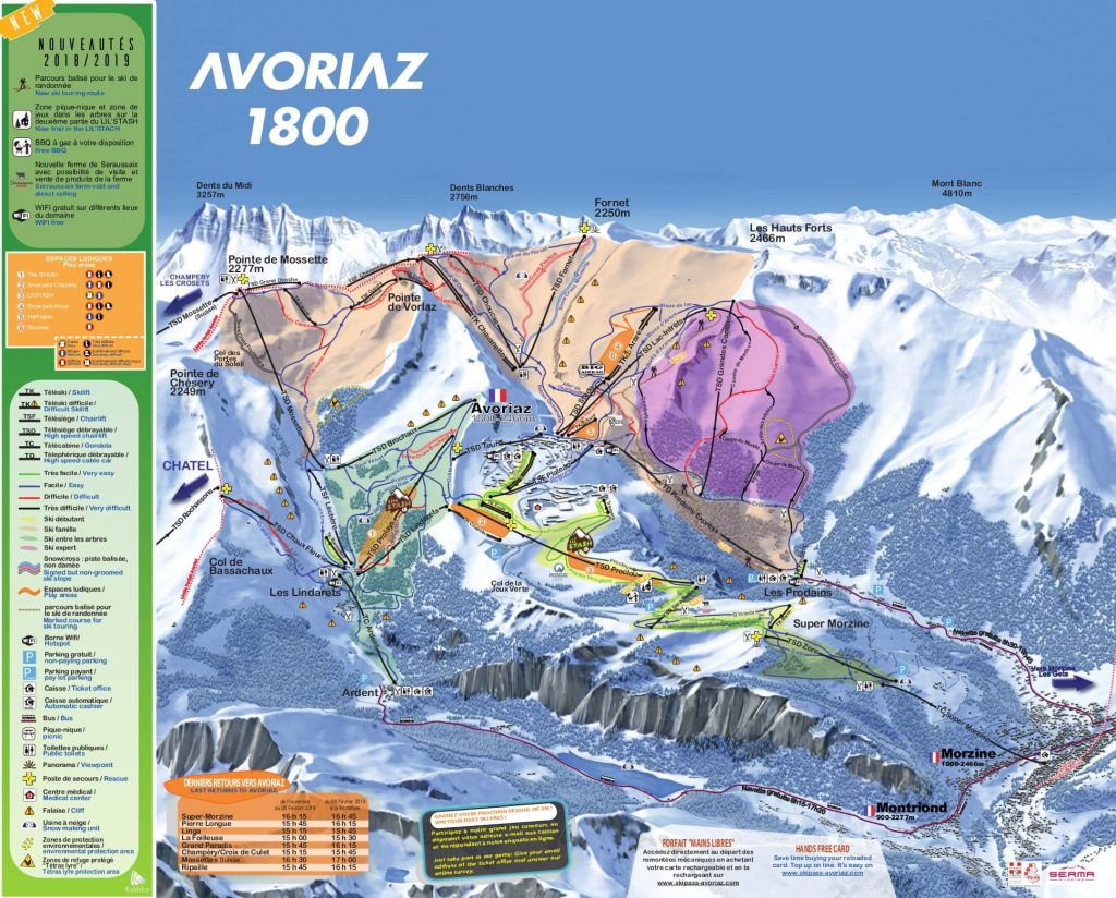 Avoriaz Piste Map 2019 - Ski Europe - winter ski vacation deals in ...
