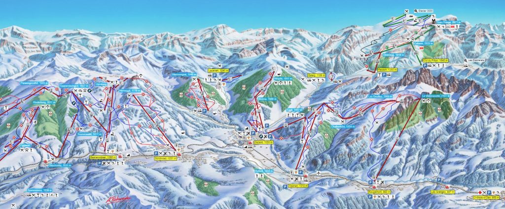 Gstaad ski map - Ski Europe - winter ski vacation deals in Andorra ...