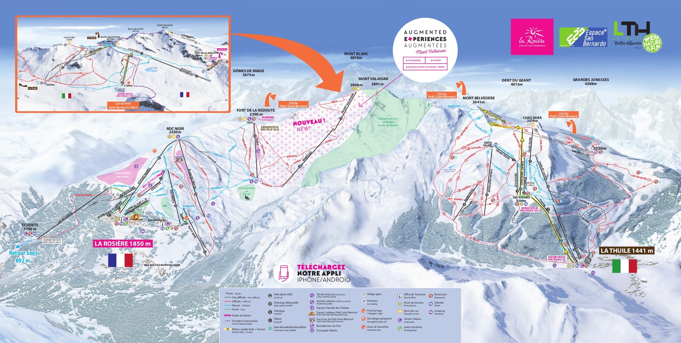 La Rosiere Piste Map 2019 - Ski Europe - winter ski vacation deals in ...